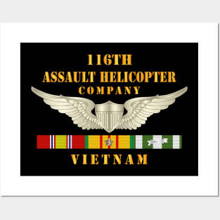 POCKET - 116th Assault Helicopter Co w  Aviator Badge w VN SVC x 300 Posters and Art